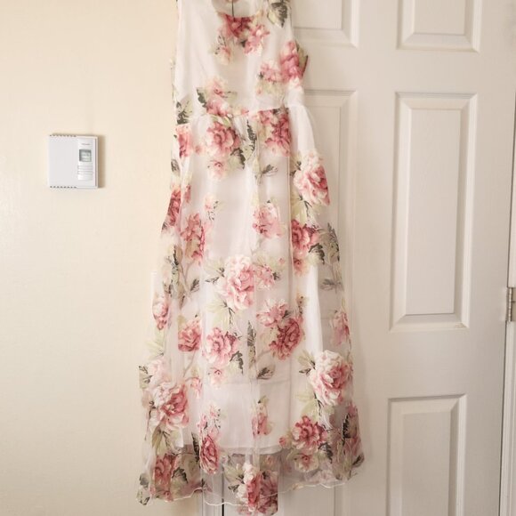 Floral Print Sheer Sleeveless Dress Brand New Women’s Fashion Outfit - Picture 12 of 12